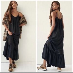 Saturday Sunday (Anthro) Trudie Maxi Dress in Black Noir